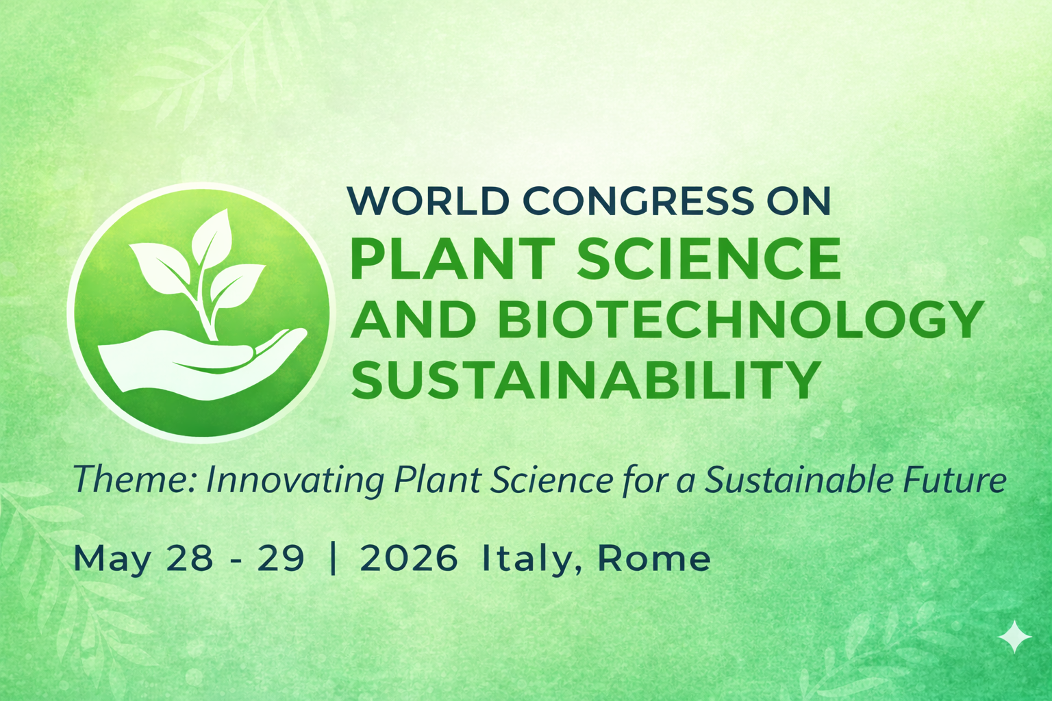 World Congress on Plant Science, Biotechnology & Sustainability